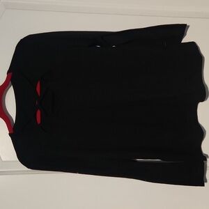 Long sleeve Black shirt with Criss cross neck lone